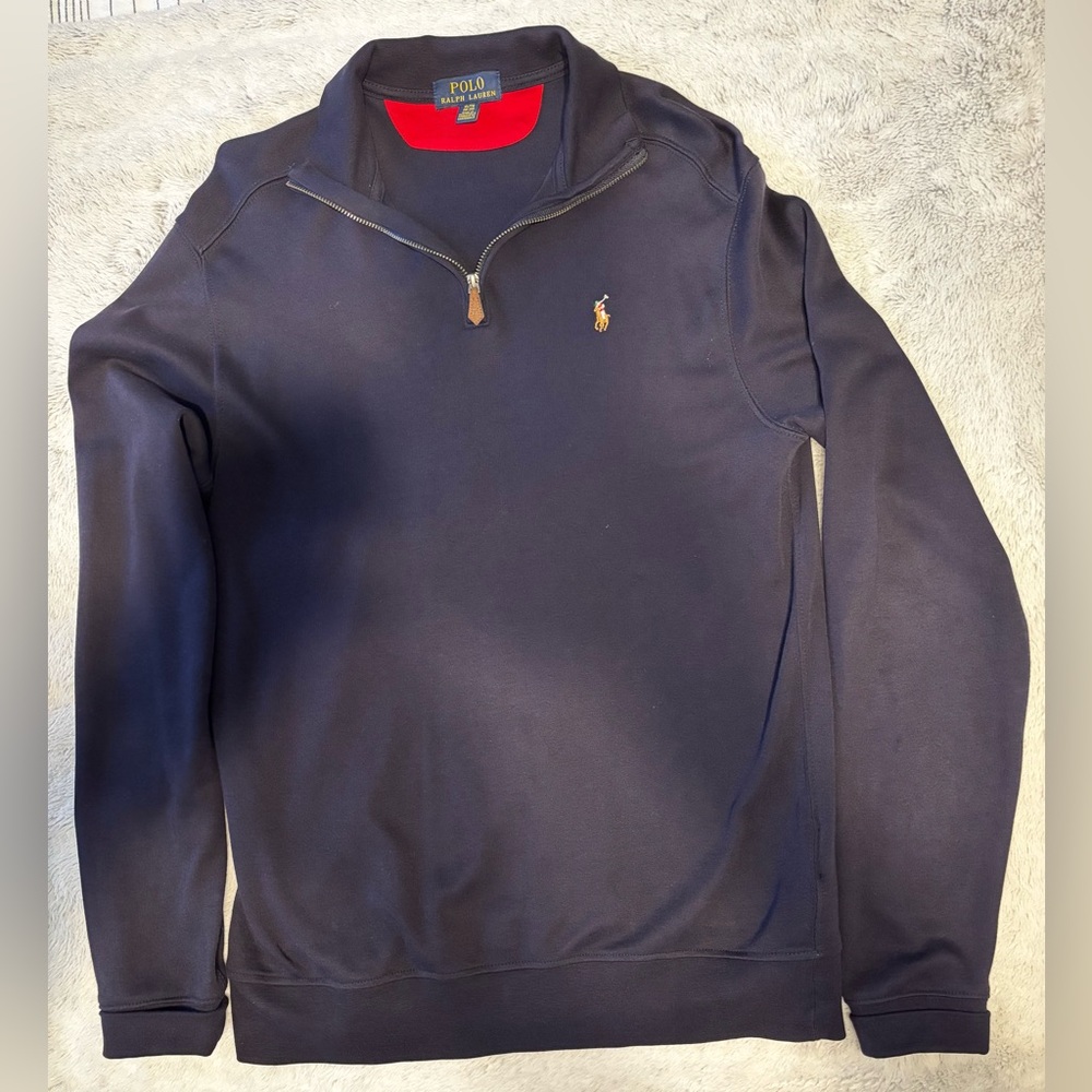 Polo by Ralph Lauren Men's Dark Blue Zip-Up Sweater - Picture 5 of 5